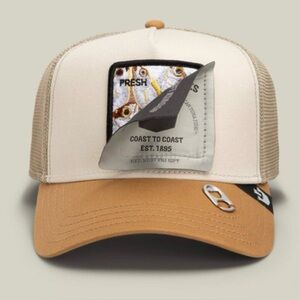 Goorin bros. Beige and Tan Shelf Stable Trucker Hat. NWT